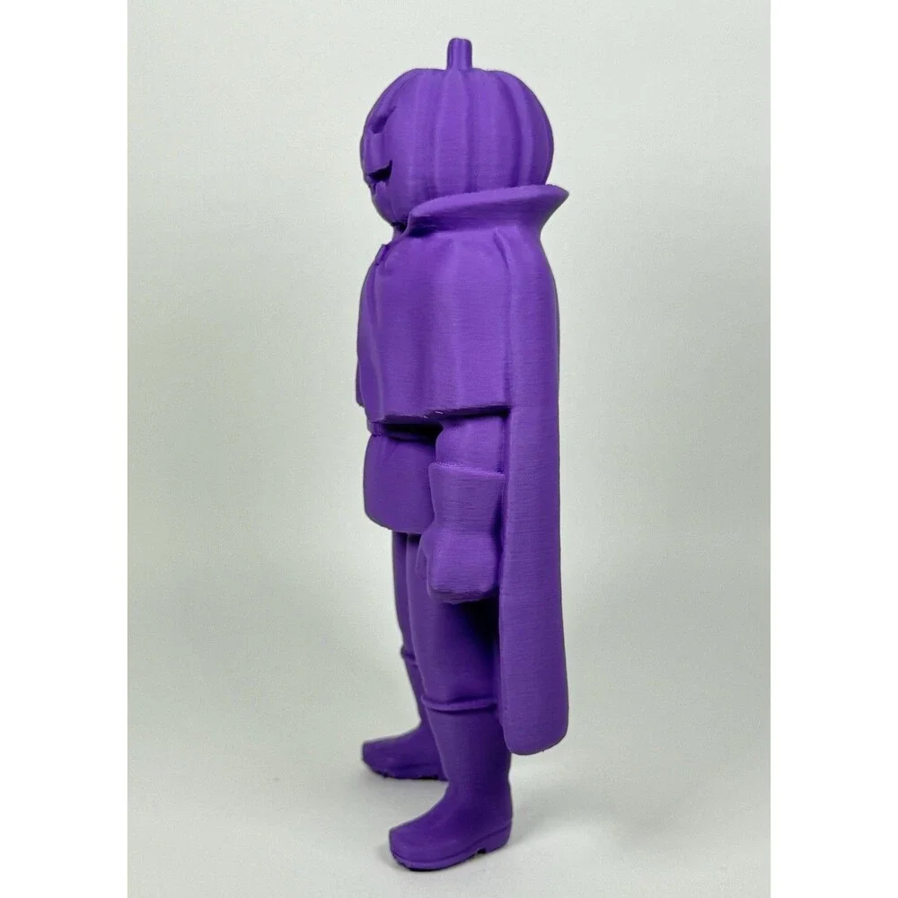 Headless Horseman Giant Size 7” Dime Store Figure Toy Pumpkin Head Purple